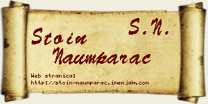 Stoin Naumparac vizit kartica